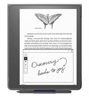 eBookReader Amazon Kindle Scribe stof cover blå inde i